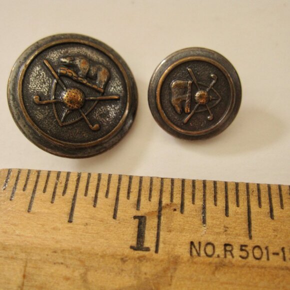 Hart Schaffner Marx x Jack Nicklaus Replacement 8 Button Set Golden Bear Bronze - Picture 4 of 7